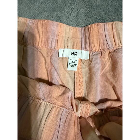 NWT BP. Nordstrom Size 3X Plus Size Women Shorts Flowy Pink Peach Striped 4” - Picture 2 of 9